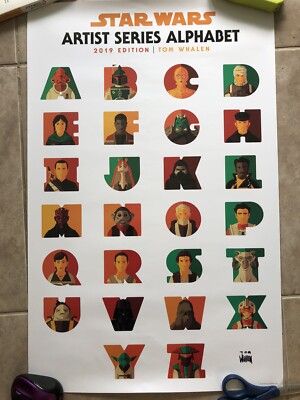 Star Wars Celebration Store 2019 Exclusive ABC Alphabet Poster Tom