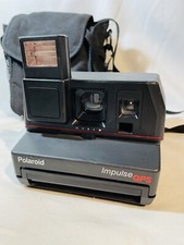 Vintage Polaroid Impulse QPS Instamatic Camera With Flash Case Untested
