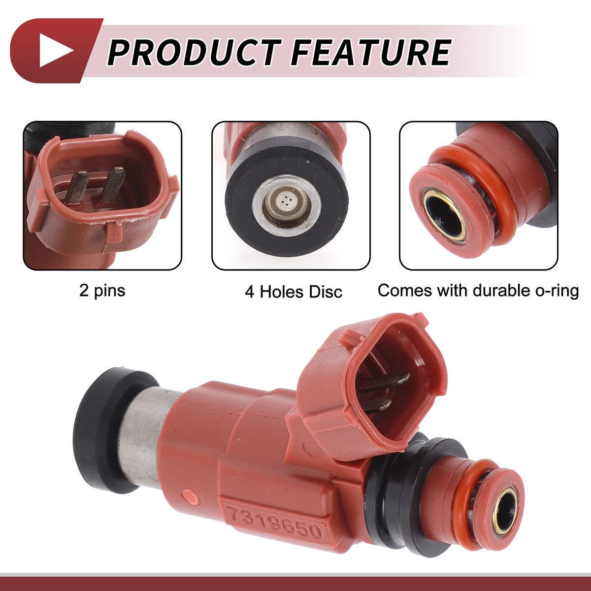 Fuel Injector No.INP-784 for Mazda E220 2.2L 92-02 1 Pc Red