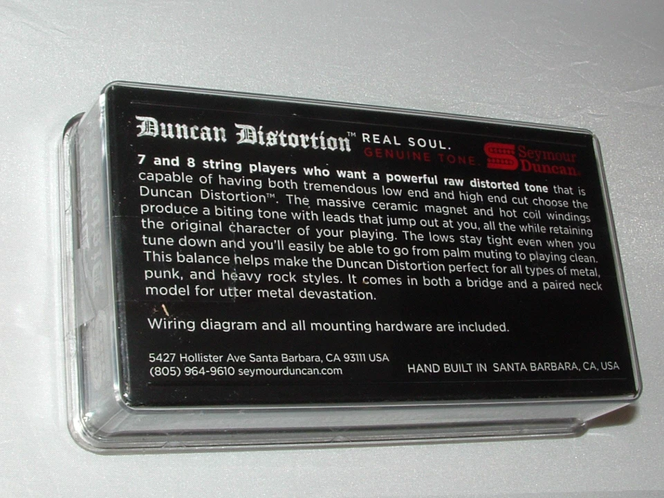 Seymour Duncan SH-6 Distortion Neck 7 String Active Soapbar Mount BLACK New - Image 2 of 2