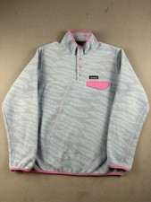 Patagonia Synchilla T Snap Fleece Women's Large Eucalyptus Fronds Vela Blue