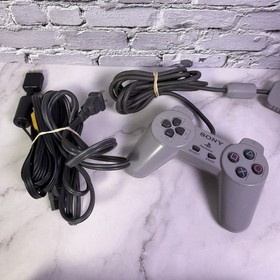 Sony PlayStation PS1 SCPH-5501 w/ OEM Controller, Cords & 4 Games - Tested ✅