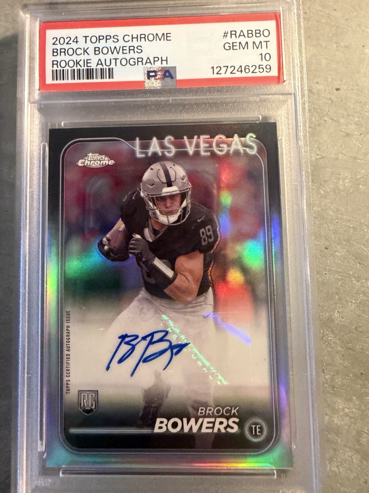 Brock Bowers Topps Chrome Rookie Autographs Variations #RABBO Base