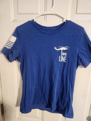 Nine Line T-Shirt Sz Medium -  Blue In Color