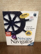 Vintage New 1996 Netscape Navigator 2.0 floppy 3.5" Disk SEALED Big Box COMPLETE