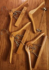 Vintage SETWELL Wooden Hangers Lot Of 4 Originals 