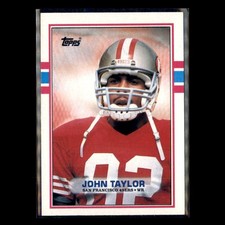 John Taylor Rookie #13 1989 Topps San Francisco 49ers Football Card NFL. rookie card picture