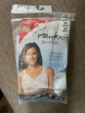 Playtex 18 Hour 40B White Ultimate Shoulder Comfort Wire Free 4693 Bra New