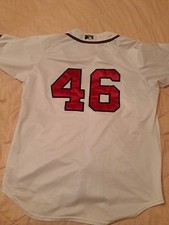 Mississippi Braves AA Game Worn USED Jersey #46 Atlanta Braves MILB Sz 46 Mlb