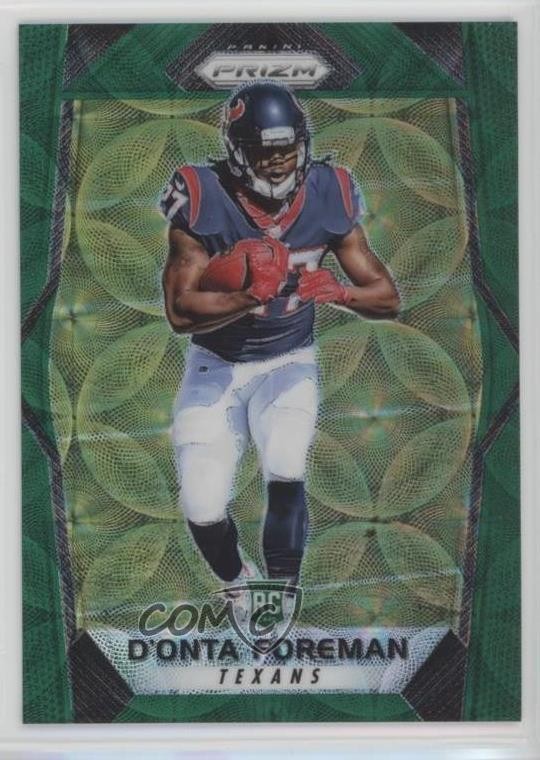 2017 Panini Prizm Rookies Green Scope Prizm 77/99 D'Onta Foreman #273 6s2