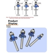 Fresa arrotondatrice a gambo 1/4 di pollice per lavori di finitura bordi lavoraz