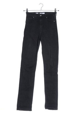 BERSHKA Straight-Leg Jeans Damen Jeans Gr. DE 36 hellgrau Casual-Look