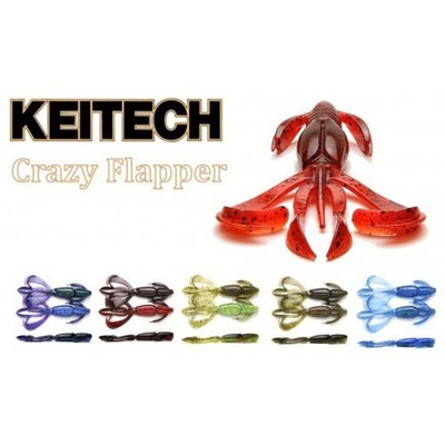 Keitech Crazy Flapper 3.6'' Silikon-Krebsimitation für Barsch, Zander und Hecht