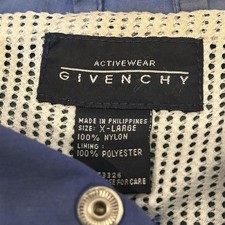 Vintage Givenchy Activewear Windbreaker Jacket Mens XL 80s 90s Retro Track