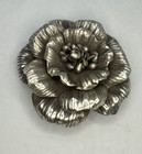Unique VNT NOS Sterling Silver Handcrafted 3D Flower Pendant Heavy 22g 1.5”in! — photo 6