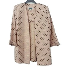 Nahmani Vintage 1980s Women's 10 Pink and Black Polka Dot Blazer Jacket