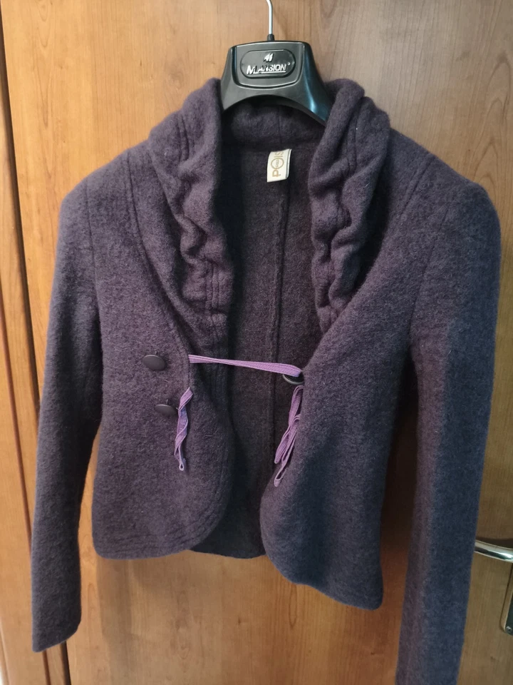 Giacca donna in lana cotta tipo Loden marca Pois - Immagine 2 di 4