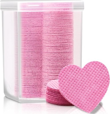 Eyelash extension glue cleaning wipes, 200 pieces per pack (pink)