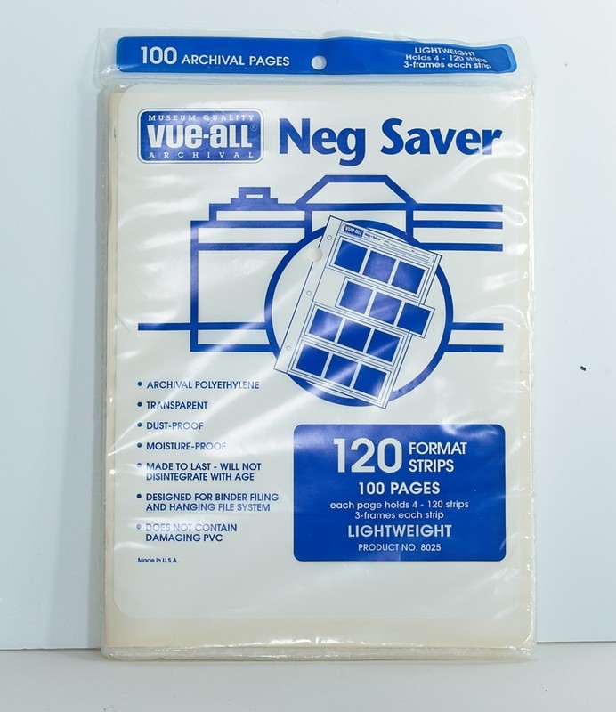 VUE-ALL Archival  Proof-File 120mm Format NegativePreserver 100 Pages