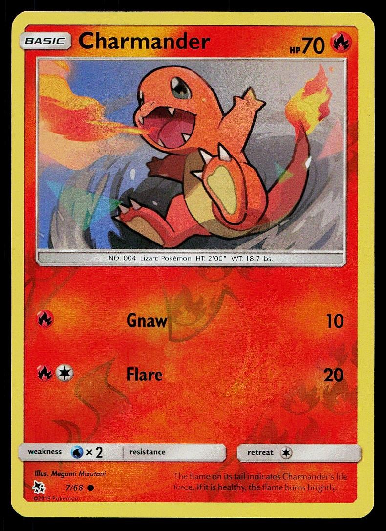 Pokemon Card Hidden Fates Charmander 7/68 Reverse Holo Common
