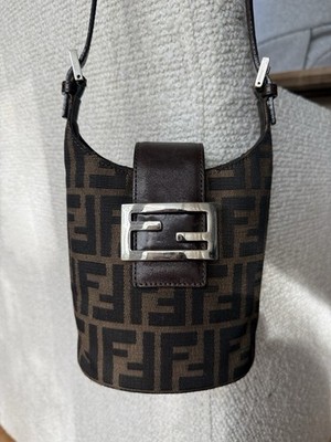 Authentic Vintage Fendi Zucca Mini Bucket Bag, Excellent Condition