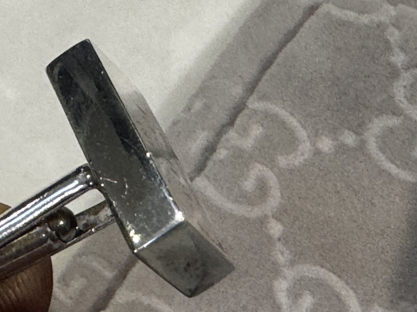 Authentic Gucci Vintage Rectangular Sterling Silv… - image 6