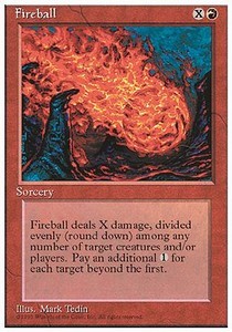 Magic/MTG Fireball 4ED- Common Englisch Light Played