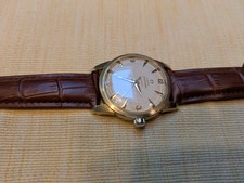 Omega Seamaster Solid 18K Gold 351 Auto Bumper Runs Honeycomb Dial New Crystal