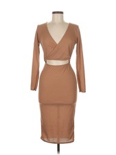 PrettyLittleThing Women Brown Cocktail Dress 8