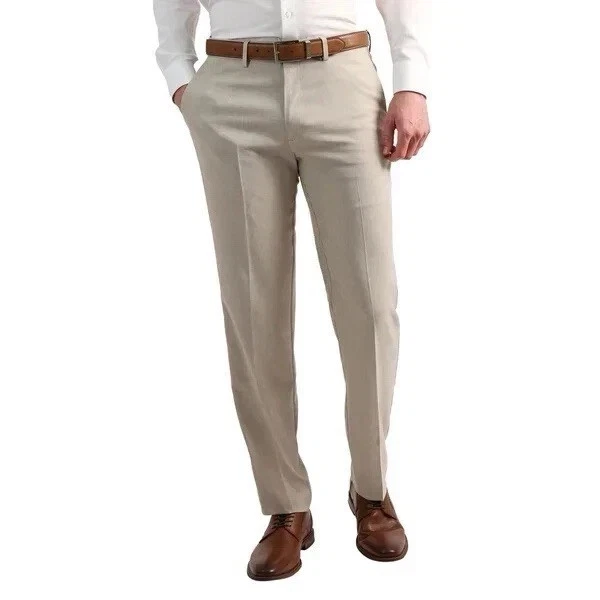 Kenneth Cole Reaction Men's Techni-Cole Slim-Fit Pants, Tan, Size 40X29