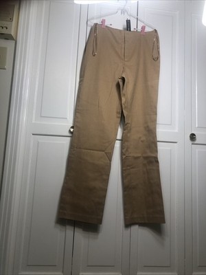 Vintage Company Ellen Tracy Pants Womens Size 10 Flat Front Mid-Rise Cedar