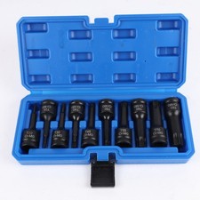 Schlagschrauber N&uuml;sse Satz 1/2 Zoll TORX Nuss T20-T80 Kraft Schlagn&uuml;sse 10Tlg