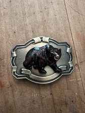 Vintage Raised 3D Grizzly Bear Belt Buckle Hunting