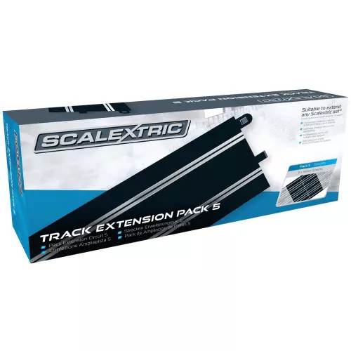 Scalextric C8554 Extension de Circuit Track Extension Pack 5 avec 8 Rails Droits 350mm
