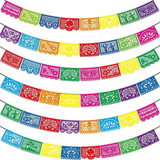 6 PCS Papel Picado Dia De Los Muertos, Mexican Party Decorations