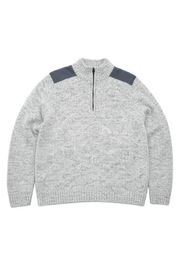 Pull Laine Col Camionneur Demi-Zip Atlas For Men Gris XL/XXL - Photo 1/3