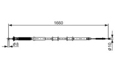 Bremsseil Seilzug Feststellbremse BOSCH 1 987 477 973 für FIAT PUNTO EVO Bifuel