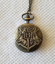 Unbranded Brass Tone Pocket/Necklace Watch 32" Brass Tone Chain New Battery