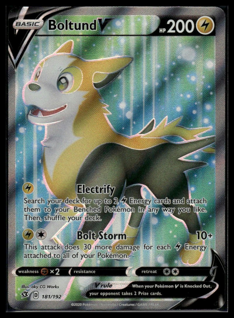 Boltund V (Full Art) #181/192 SWSH02: Rebel Clash Pokemon