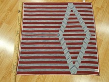 Vtg VERA NEUMANN Burgundy  Gray Abstract Polyester Large Square Scarf 27"
