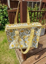 Indian Cotton Quilted Tote Bag with Zip