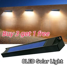 Super Bright Solar Power Door Fence Wall Light LED Outdoor Garden Yard Deck Lamp