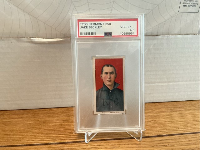 T206 Piedmont 350 Back Jake Beckley PSA 4,5 VG-EX + Kansas City HOF