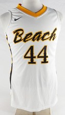 Long Beach State Dirtbags 49ers #44 Game Issued P Used White Jersey Basketball5