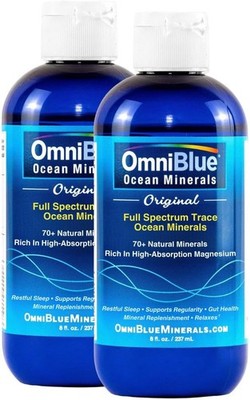 OmniBlue Ocean Minerals - 70+ Trace Minerals & Liquid Magnesium - Potassium, C