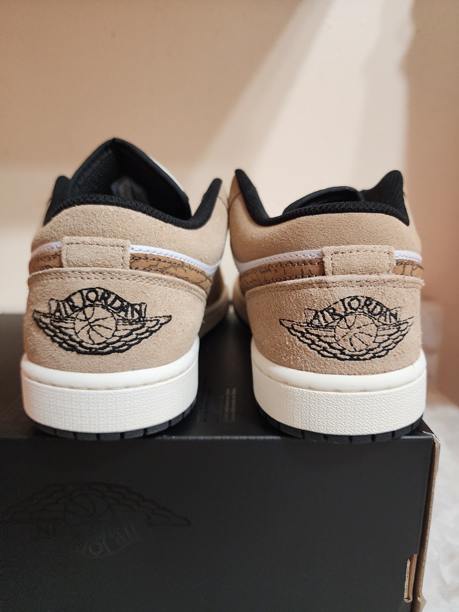 Men's Size 7.5 Nike Air Jordan 1 SE Low British Tan Brown Elephant