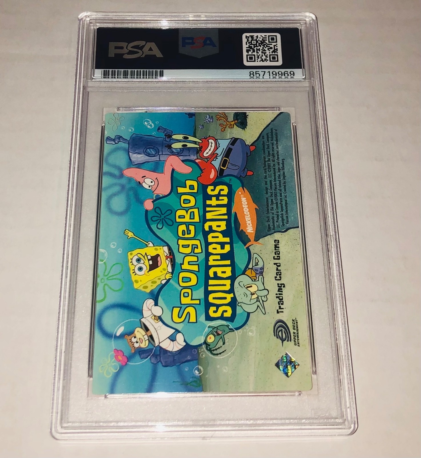 Rodger Bumpass Squidward Signed 2003 SpongeBob Deep Sea Duel Card Auto PSA view 2