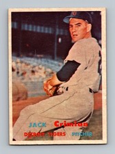 1957 Topps #297 Jack Crimian VGEX-EX Vintage Baseball Card
