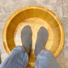 Wood Foot Bath Foot Soak Tub Comfortable SPA Reusable Foot Soaking Bath Basin