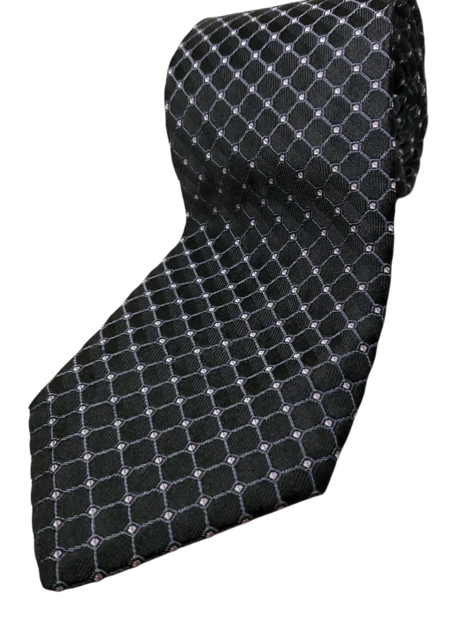 BOSS - Micro-pattern tie in a silk blend - Dark Blue